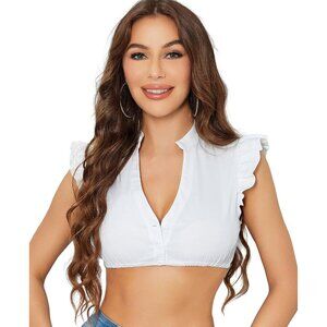 Women's Oktoberfest Dirndl Blouse - Traditional Bavarian Dirndl Blouse Shirt